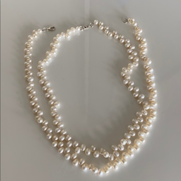 Jewelry - Double strand of natural white pears